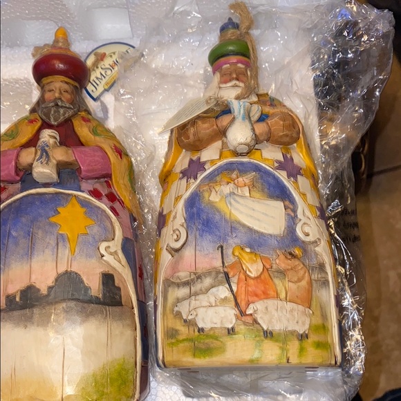 Jim Shore 3 wisemen Colorful Hand-Painted Figurines in original box - Picture 4 of 11